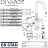 Bristan Chocolate Easyfit Sink Mixer Brushed Nickel Tap Spares